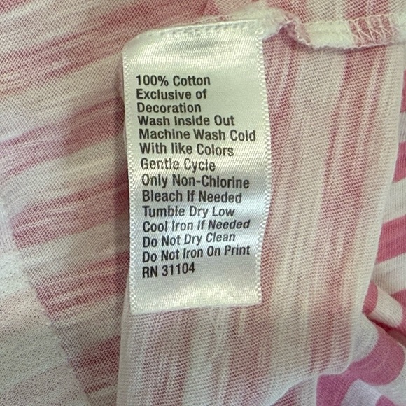 Crown & Ivy Pink and White Striped Tee - Picture 7 of 7